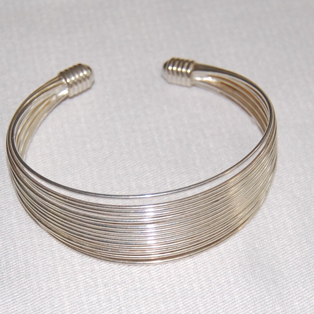 15 Silver Bands Cuff Bracelet
